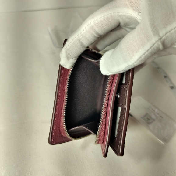 COACH Pink Leather Compact Wallet - Picture 5 of 11